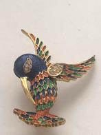 Kolibrie broche geëmailleerd, Overige materialen, Overige kleuren, Minder dan 4 cm, Ophalen of Verzenden