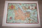 Fraaie oude plattegrond Amsterdam met stadswapen - 1940 !!, Boeken, Atlassen en Landkaarten, Gelezen, Ophalen of Verzenden