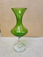 Vintage glazen Vazen - Groen & Blauw, Ophalen of Verzenden