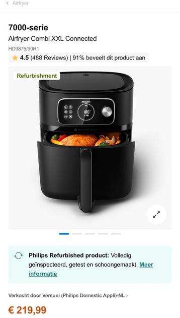Philips Airfryer Combi beschikbaar voor biedingen