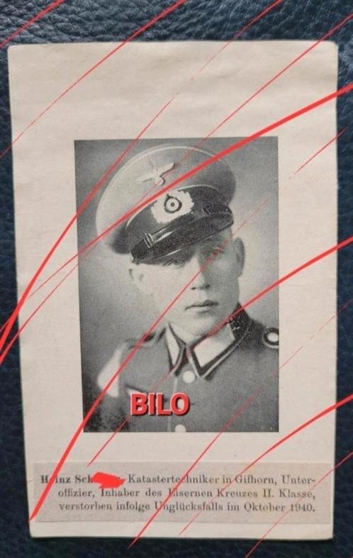 WO2 Duits sterbebild Crooswijk Rotterdam 1940 Ysselsteyn WW2, Verzamelen, Bidprentjes en Rouwkaarten, Bidprentje, Ophalen of Verzenden