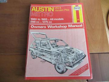Haynes workshop manual Austin Metro, MG Metro 1980-1985 beschikbaar voor biedingen