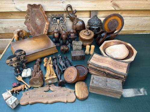 Houtsnijwerk diversen, Antiek en Kunst, Kunst | Beelden en Houtsnijwerken, Ophalen of Verzenden