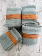 Handdoeken en Washandjes Plus aktie Set - Jade - groen, Ophalen of Verzenden, Nieuw, Grijs, Gastendoekje