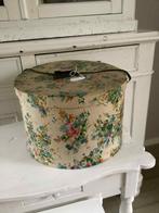 Brocante stoffen hoedendoos, Antiek en Kunst, Ophalen of Verzenden