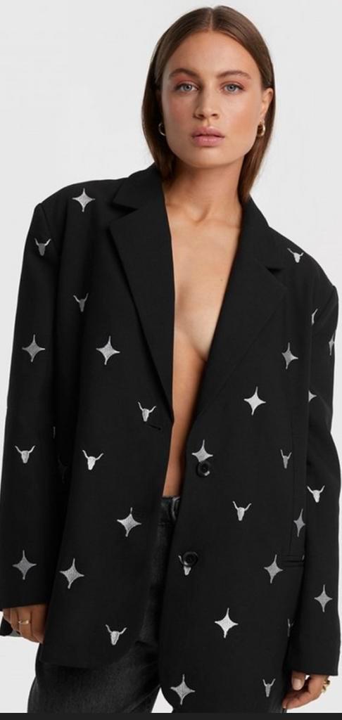 Alix the Label oversized bull blazer, Kleding | Dames, Jasjes, Kostuums en Pakken, Zo goed als nieuw, Jasje, Maat 36 (S), Zwart