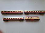 Lima locomotief en 3 wagons H0, Gebruikt, Ophalen of Verzenden, Lima, Gelijkstroom