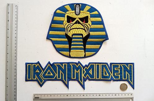 Iron Maiden 2 delige Powerslave shaped backpatch, Verzamelen, Muziek, Artiesten en Beroemdheden, Nieuw, Kleding, Verzenden