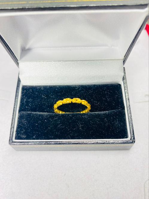 Gouden ring - rolex model met diamant cut - 14 karaat, Sieraden, Tassen en Uiterlijk, Ringen, Zo goed als nieuw, Dame, Goud, Ophalen of Verzenden