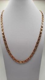 Gouden platte koningsketting 14kt, Sieraden, Tassen en Uiterlijk, Kettingen, Www.bredajuwelier.nl, Nieuw, Ophalen of Verzenden