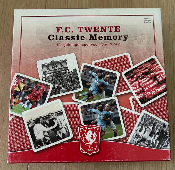 FC Twente Classic Memory (F.C. Twente) - compleet, Hobby en Vrije tijd, Gezelschapsspellen | Overige, Zo goed als nieuw, Een of twee spelers