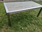RVS Tuintafel 200x100cm, Tuin en Terras, Tuintafels, Ophalen of Verzenden, Gebruikt, Rechthoekig, Rvs