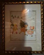 2 oude prenten in originele lijst van Freddy Langeler, Ophalen of Verzenden