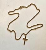 Kruisjehanger aan ketting, Overige materialen, Ophalen of Verzenden, Zo goed als nieuw, Kruis of Symbool