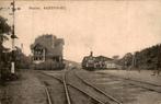 Santpoort - Station - Perron met locomotief, Ophalen of Verzenden, Voor 1920, Gelopen, Noord-Holland