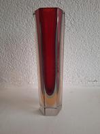 Murano Sommerso Vaas 22cm - Mandruzzato - Hexagon, Ophalen of Verzenden