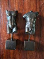 Bustes man en vrouw, Antiek en Kunst, Antiek | Tv's en Audio, Ophalen of Verzenden