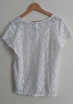 shirt met boderie met kant maat 44, Wit, Maat 42/44 (L), Ophalen of Verzenden, Zo goed als nieuw