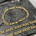14k gouden ketting met armband figaro schakel italy, Ophalen of Verzenden, Zo goed als nieuw
