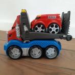 Vrachtwagen/oplegger met auto (Mega Bloks), Ophalen of Verzenden, Gebruikt