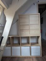 Te koop: IKEA FLYSTA opbergmeubel met vakken, dozen en laden, Huis en Inrichting, Ophalen, Overige materialen, Gebruikt, 100 tot 150 cm
