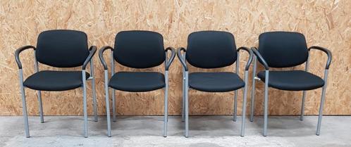 4 x alltec vergaderstoelen zwart kantoor kantine stoelen, Huis en Inrichting, Stoelen, Zo goed als nieuw, Vijf, Zes of meer stoelen