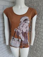 Bruin shirt van Esprit maat L, Bruin, Maat 42/44 (L), Ophalen of Verzenden, Korte mouw