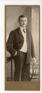 P3 smalle CDV foto jongeman, Verzamelen, Foto's en Prenten, Verzenden, Foto, Voor 1940, Nieuw