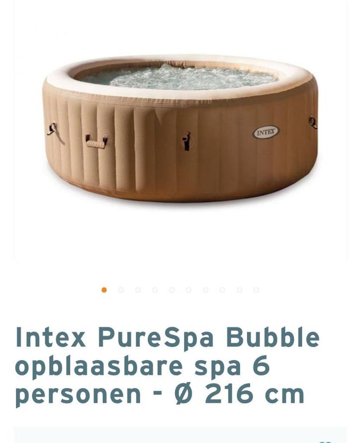 Opblaas Jacuzzi Intex 6 personen, Tuin en Terras, Bubbelbaden en Hottubs, Gebruikt, Opblaasbaar, Afdekzeil, Grondzeil, Filter