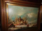 *J. Berghmans (1891) -Prachtig groot schilderij -Zie ARTO..., Ophalen of Verzenden