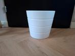 Mooie grote witte hoogglans plantenpot, Rond, Binnen, Ophalen of Verzenden, Zo goed als nieuw