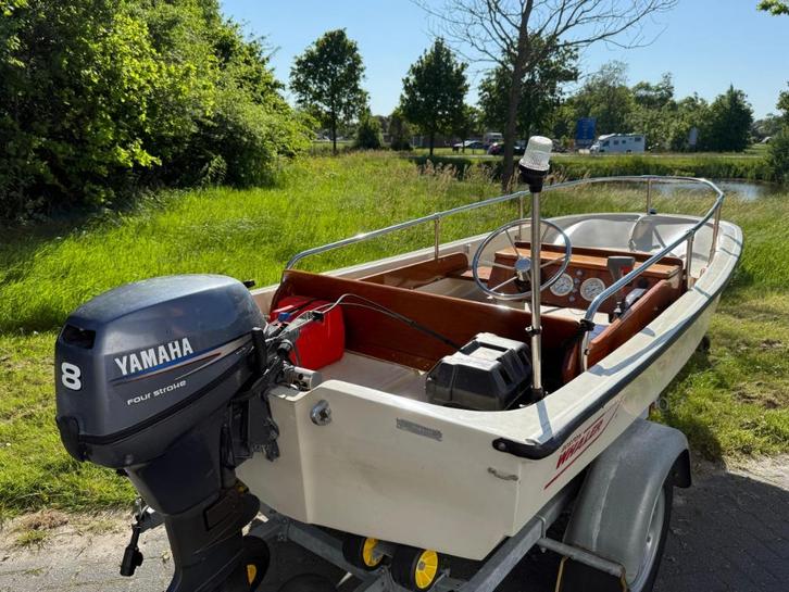 Boston whaler 11 Sport met Yamaha 8PK incl. zgan trailer, Watersport en Boten, Motorboten en Motorjachten, Gebruikt, Polyester