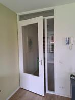 Gratis Opdek binnendeur met glas 231x93, Doe-het-zelf en Verbouw, Deuren en Horren, Ophalen, Gebruikt, 80 tot 100 cm, 215 cm of meer