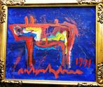 A Heyboer '' Tier '' olieverf op doek 50 x 60 cm, Antiek en Kunst, Verzenden