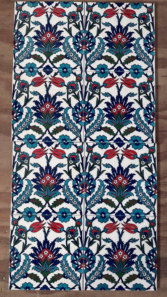 Turkse Patroontegels 20x20cm - 8 stuks, Huis en Inrichting, Woonaccessoires | Wanddecoraties, Nieuw, Ophalen