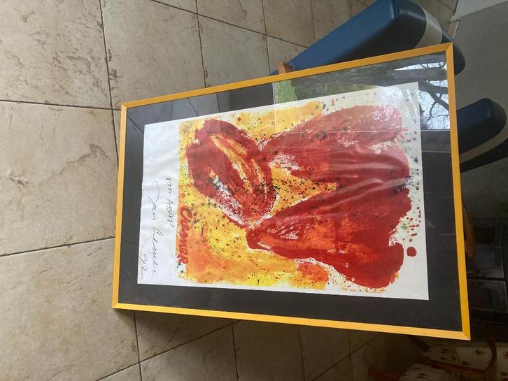 Litho Jan Cremer Hartentulp, Antiek en Kunst, Kunst | Litho's en Zeefdrukken, Ophalen