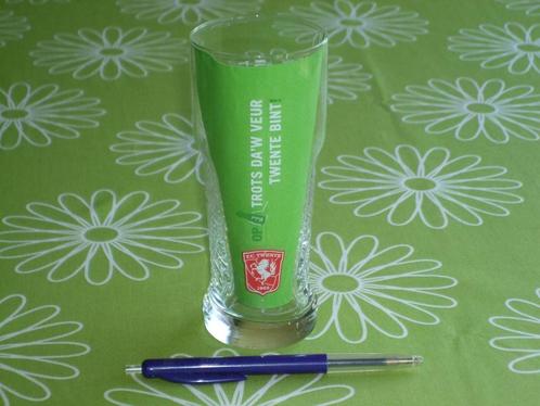 Grolsch glas FC Twente - Trots da'w veur Twente bint, Verzamelen, Sportartikelen en Voetbal, Zo goed als nieuw, Overige typen