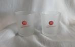 SONNEMA glazen, rode logo, 2 stuks, Ophalen of Verzenden, Zo goed als nieuw, Borrel- of Shotglas