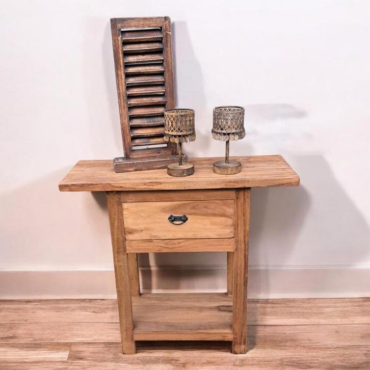 Houten Dressoir met Lade, Huis en Inrichting, Tafels | Bijzettafels, Gebruikt, Rechthoekig, 60 cm of meer, 55 tot 75 cm, Hout