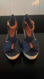 Tommy Hilfigher Canvas Espadriles dames met sleehak mt 39, Ophalen of Verzenden, Zo goed als nieuw, Blauw