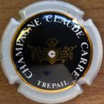 Champagnecapsule Claude Carré zwart, wit & donkergoud nr. 02, Verzamelen, Ophalen of Verzenden, Nieuw, Frankrijk, Champagne