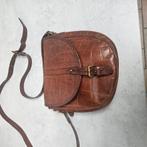Vintage Mulberry schoudertas in bruin leer met krokodillenpr, Sieraden, Tassen en Uiterlijk, Tassen | Damestassen, Ophalen of Verzenden