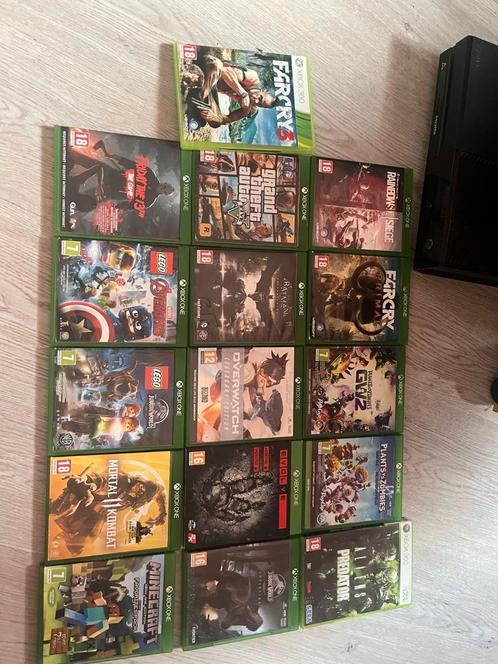 Xbox One 1TB, met spellen., Spelcomputers en Games, Spelcomputers | Xbox One, Gebruikt, Xbox One, 1 TB, Met 1 controller, Ophalen