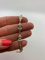 V816 Prachtige 835 zilveren filigrain armband, Ophalen of Verzenden, Zilver, Armband