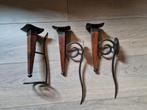 3 mooie kandelaars. Hout met metaal, Ophalen of Verzenden, Zo goed als nieuw, Hout