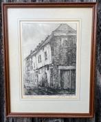 ets van 's Hertogenbosch met de winkel van Coppens lijsten., Antiek en Kunst, Kunst | Etsen en Gravures, Ophalen