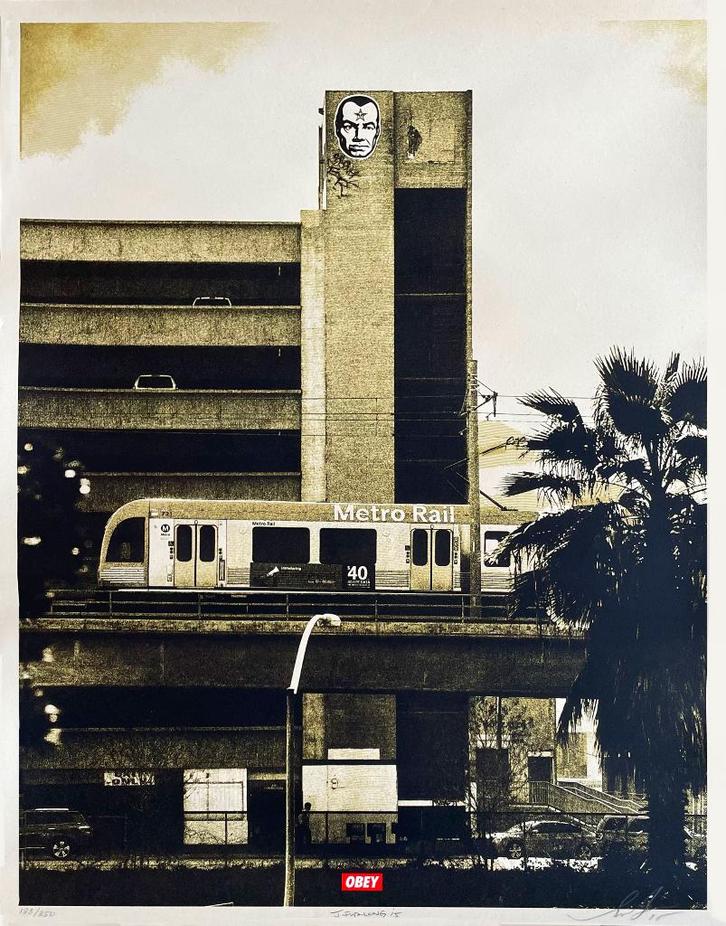 Obey zeefdruk Metro - Covert to Overt - Gold Edition, Antiek en Kunst, Kunst | Litho's en Zeefdrukken, Ophalen of Verzenden