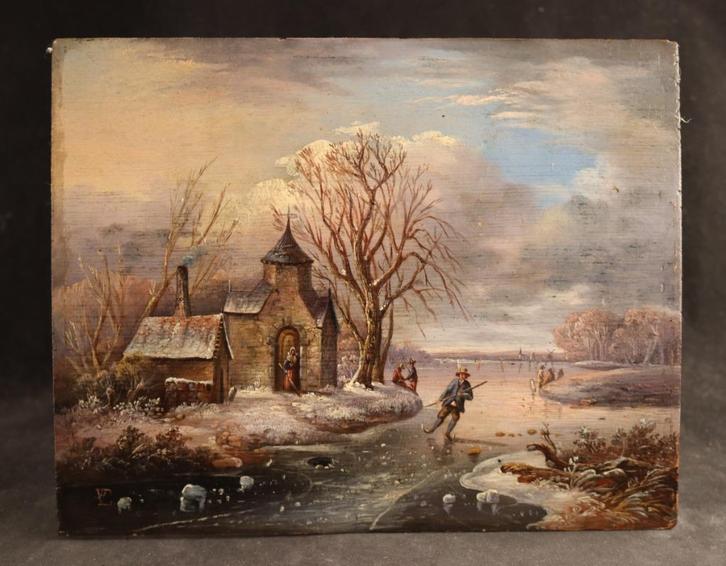 Winterlandschap Andries Vermeulen (1763-1814), Antiek en Kunst, Kunst | Schilderijen | Klassiek, Ophalen of Verzenden