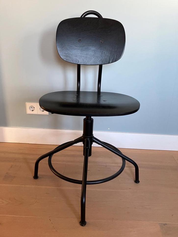 Industriële IKEA Kullaberg bureaustoel, Huis en Inrichting, Bureaustoelen, Nieuw, Bureaustoel, Zwart, Ophalen