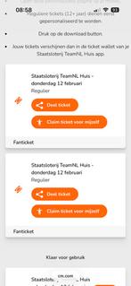 2 tickets teamnl huis olympische spelen milaan 12 februari, Twee personen, Overige soorten
